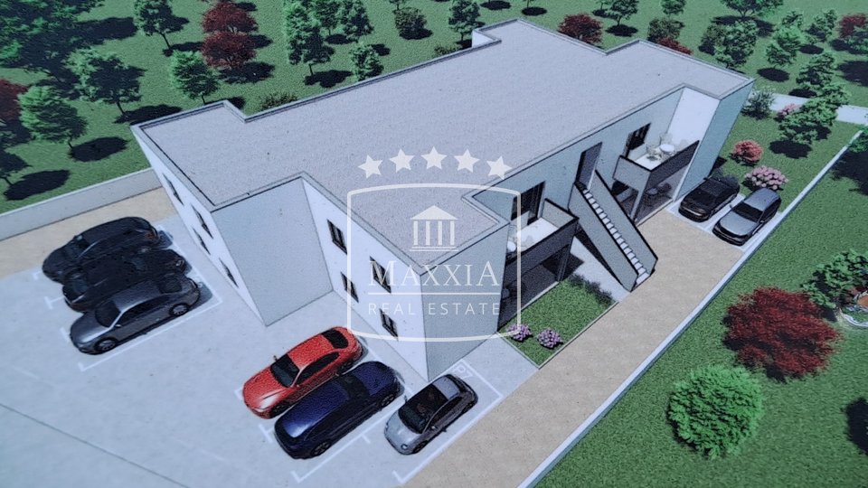 Zaton - Apartment mit einem Schlafzimmer von 54m2 mit Parkplatz; Bau ist für sommer 2024 geplant! 135000€