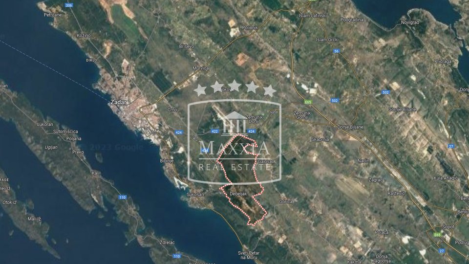 Sukošan, Debeljak - Građevinsko zemljište pravilnog oblika 1664m2! 199000€