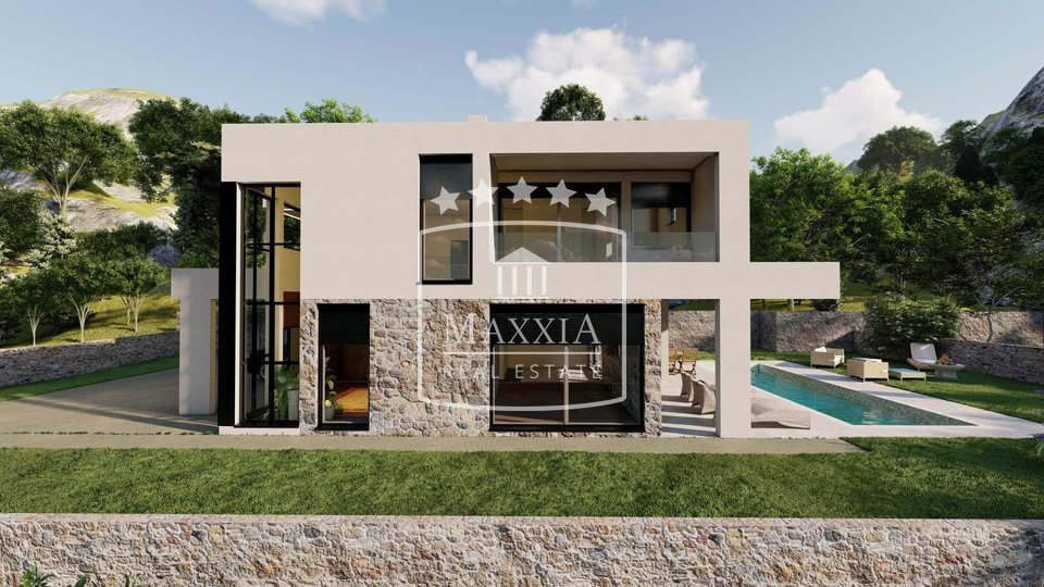 Starigrad Paklenica - luxury villa with a swimming pool, roh-bau, price on request!