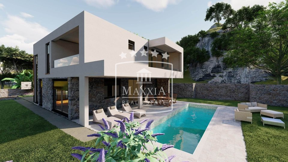 Starigrad Paklenica - luxury villa with a swimming pool, roh-bau, price on request!