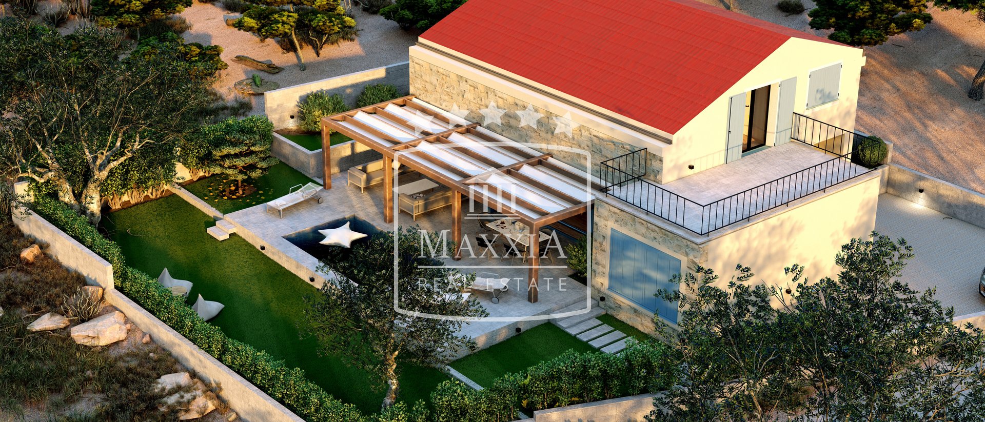 Dugi otok, Žman - new villa with a pool, 2nd row to the sea! 950000€