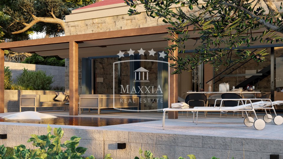 Dugi otok, Žman - neubau Luxusvilla mit Pool, 2. Reihe zum Meer! 950000€