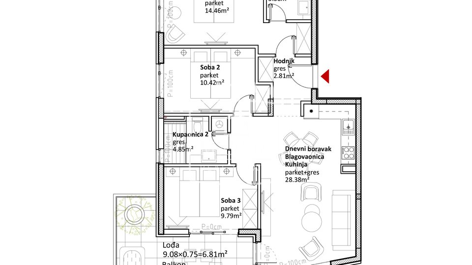 Appartamento, 87 m2, Vendita, Sukošan