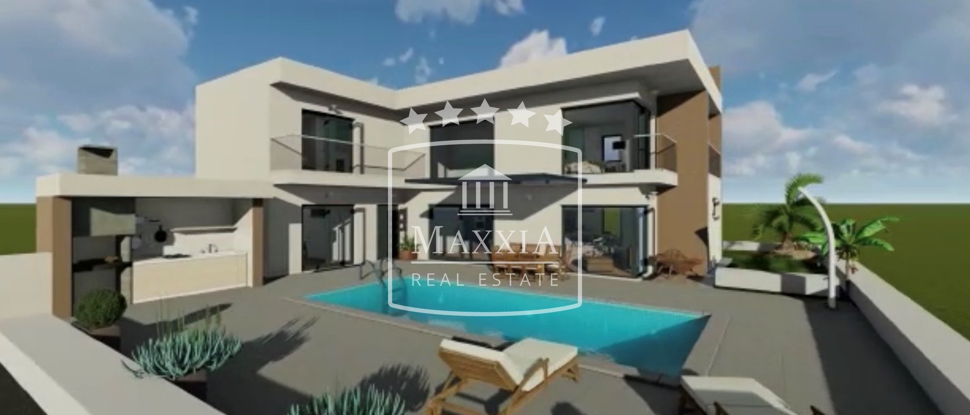 Sabunike - New construction! Villa with a pool, 300m away from the sea! 800000€