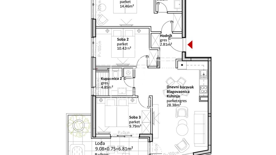 Sukošan - 3.5-room ap. first floor new construction FIRST ROW to sea! 399000€