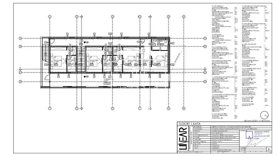 Nin - Baugrundstück von 1003m2, erste Reihe zum Meer, mit Projekt! PREIS AUF ANFRAGE